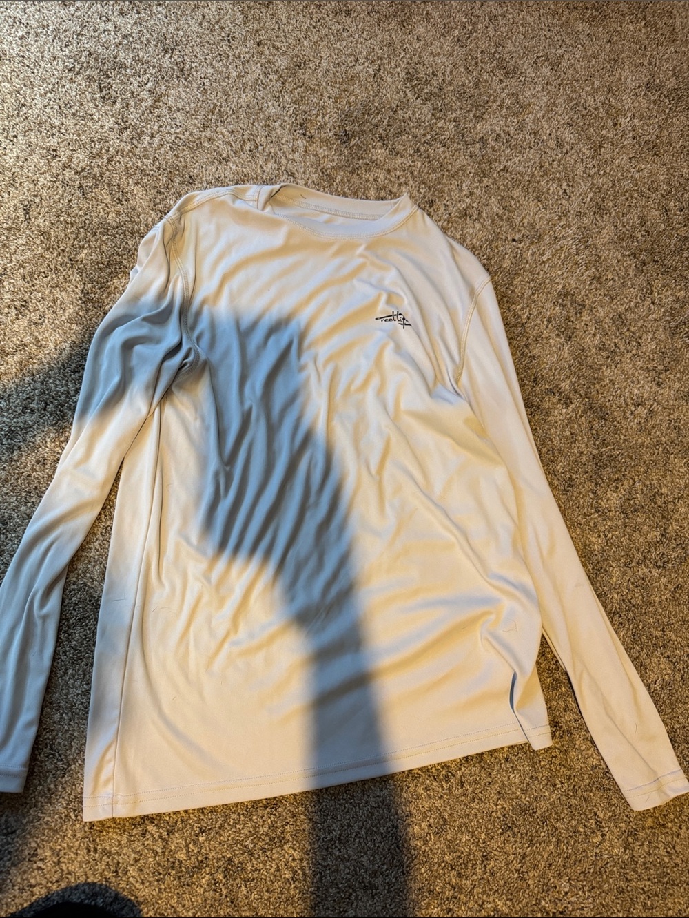 Men's Long-Sleeve Reel Life Performance Shirt - White